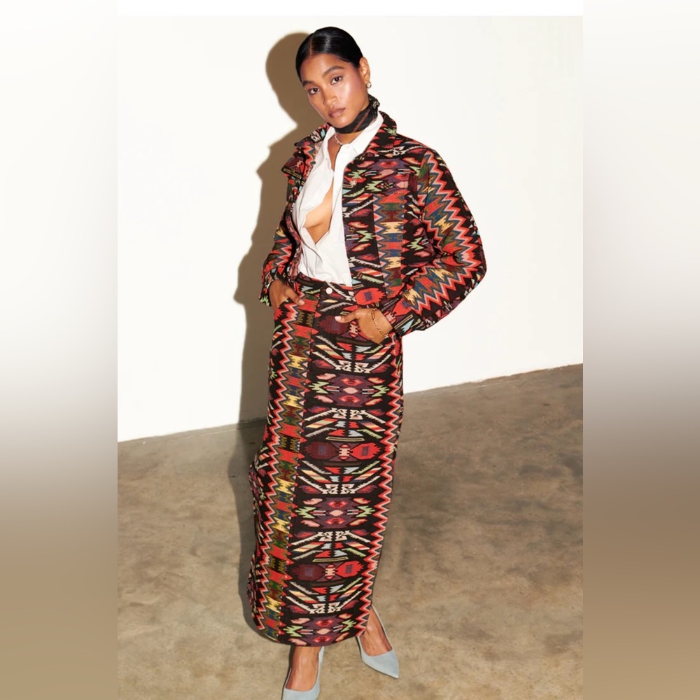 Never Fully Dressed abstract print skirt